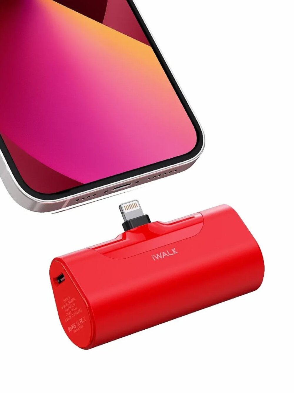 iWALK LinkPod P 4800mAh Portable Charger Power Bank Lightning Dark Red Open Box